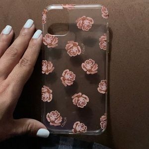 iPhone 11 coach case roses/ glitter